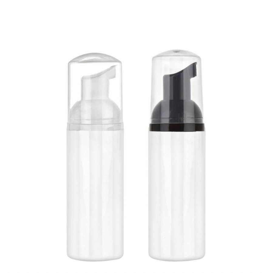 1.67 oz. White PET Cylinder Round (50ml) Plastic 30MM Bottle-Foamer