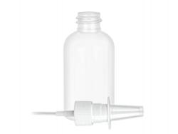 2 oz. White Glossy Opaque PET (BPA Free) 20-410 Plastic Boston Round Bottle-Nasal Sprayer 3 1/2 in. diptube (2 pc. set) 30% OFF