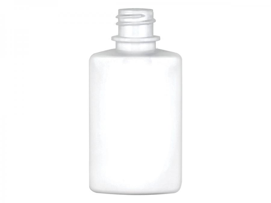 2 oz. White LDPE 18-410 Flat Sided Oval Bottle-Tincture-Turret Cap