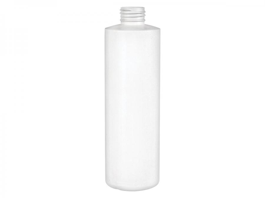 6 oz. White 24-410 HDPE Cylinder Round Opaque Squeezable Plastic Bottle