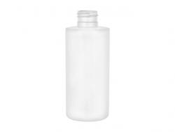 5 oz. White 24-410 HDPE Opaque Plastic Cylinder Round Bottle w/ Lotion-Soap Pump