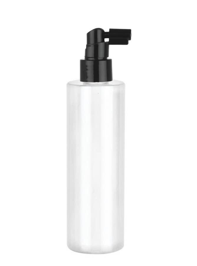 6 oz. White 24-410 PET Cylinder Round Opaque Plastic Bottle-Gloss Finish-FM Sprayer-Ext
