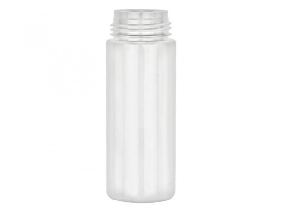 6 oz. White 43 MM Cylinder Round (180 ml) PET Plastic Bottle-Foamer