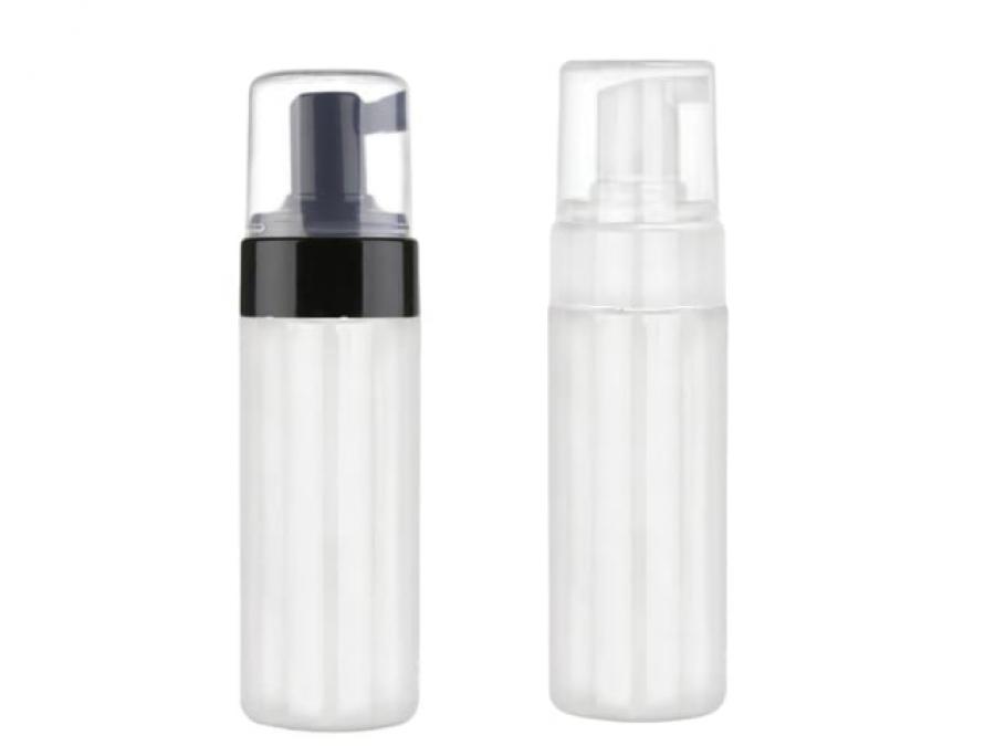 6 oz. White 43 MM Cylinder Round (180 ml) PET Plastic Bottle-Foamer