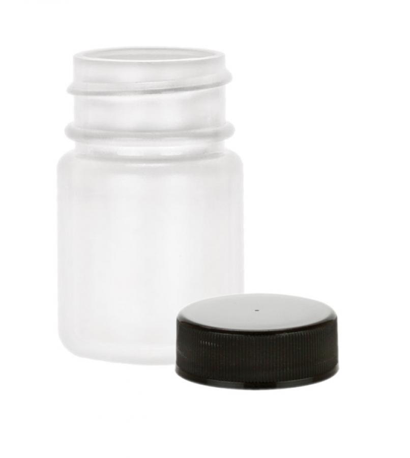 .76 oz. (3/4 oz) (23cc) White 28-400 Round HDPE Plastic Packer Bottle-Non Dispensing Cap