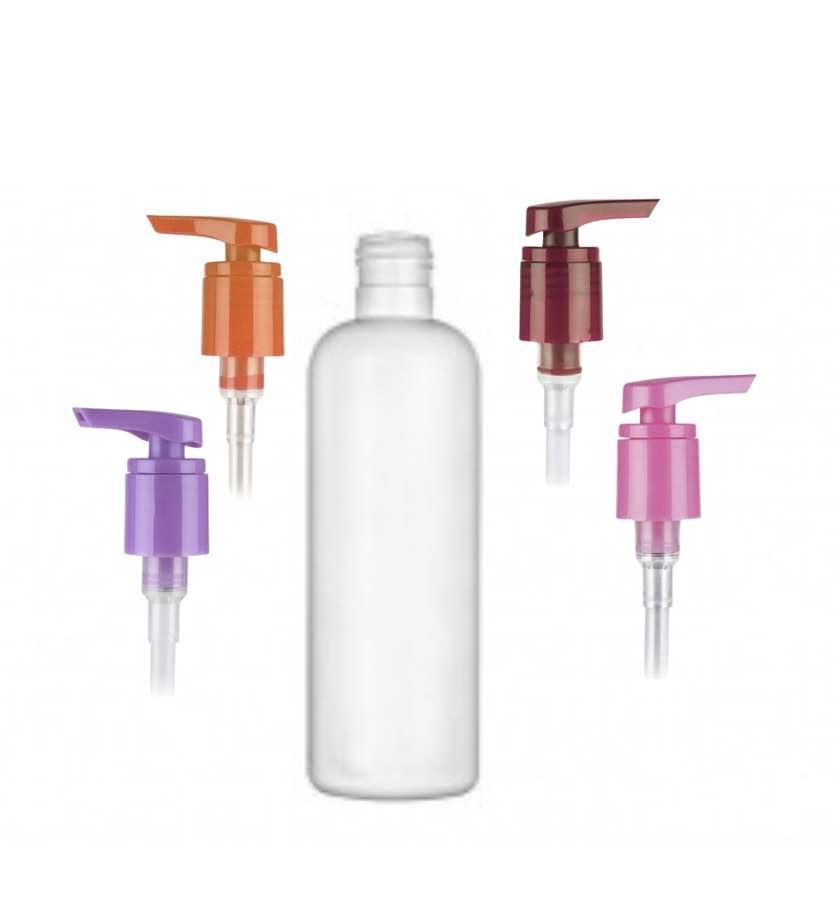 6 oz. White 24-415 HDPE Plastic Opaque Bullet Round Bottle-Pump