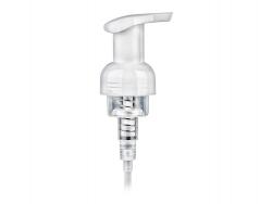 40 mm White Plastic Foamer LF II Counter Top Pump w/ Lock-Up Head, .7 ml Output & 4 5/16" dip tube