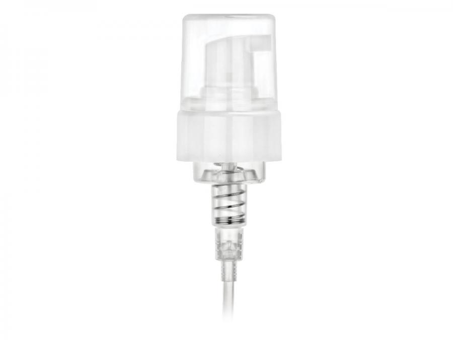 43 mm White Plastic SQ-1 Foamer Pump-Clear Hood-.7 cc  OP- 6 1/4 in. DT (PureFoam)