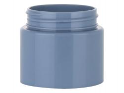 1 oz. Blue Single Wall 53-400 Round Other Plastic Jar-False Bottom-Colored Cap