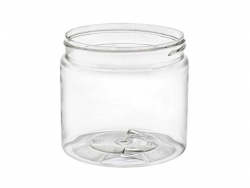 16 oz. Clear PET 89-400 Plastic (BPA Free) Single Wall Jar