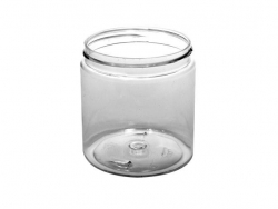 8 oz. Clear Round Single Wall 70-400 PET Plastic Jar (Stock Item)
