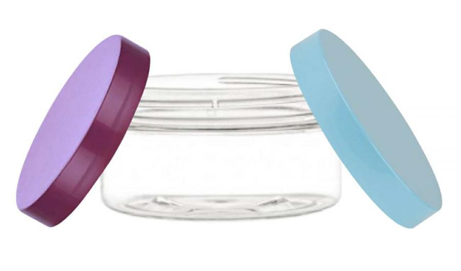 8 oz. Clear Low Profile Single Wall Strait Sided 89-400 Round PET Plastic Jar-Cap