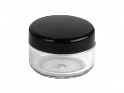 1/5 oz (6 mm) Clear BPA FREE Other Plastic Jar with 27 mm Black Linerless Cap