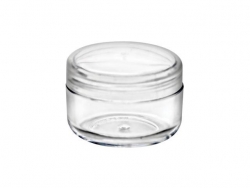 1/3 oz (10 mm) Clear (Styrene Acrylonitrile) SAN Jar-36 mm PP Plastic Natural LL Cap