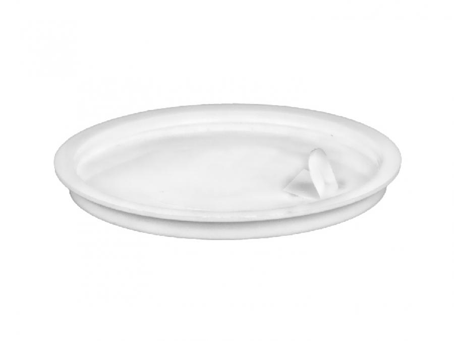 89 mm White PP Plastic Sealing Disk-Pull Tab-Jar Opening 3 1/8 in. Wide