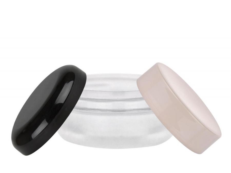 4 oz. Frosted Other Plastic Round Low Profile Double Wall 89-400 Jar w/ Cap
