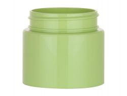 1 oz. Green Light Single Wall 53-400 Round Other Plastic Jar-False Bottom-Colored Cap