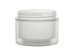 1 oz. Natural PP Plastic Double Wall Square Base 53-400 Jar w/ HDPE Inner Jar (Stock Item)