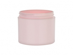 4 oz. Pink Light Plastic Double Wall 70-400 PP Jar-Colored Lids