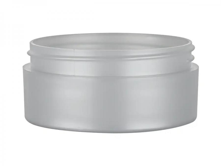 2 oz. Silver Low Profile Thick Wall 70-400 Round PET Plastic Square Base Jar