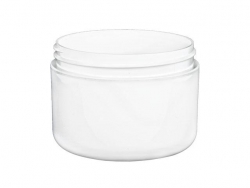 8 oz. White Plastic Double Wall 89-400 PP Jar (Stock Item)