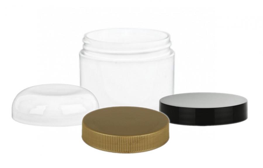 2 oz. White PP Plastic Double Wall Round Base 58-400 Jar-Cap (Delta)