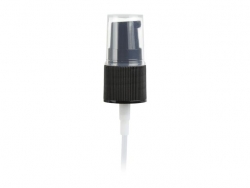 18-415 Black Ribbed Plastic Treatment Pump w/ 3 3/4 in. dip tube