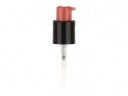 20-410 Black-Pink Plastic PAV Treatment Pump w/ 200 mcl output, Lock-Up Head & 5 1/8 in. diptube
