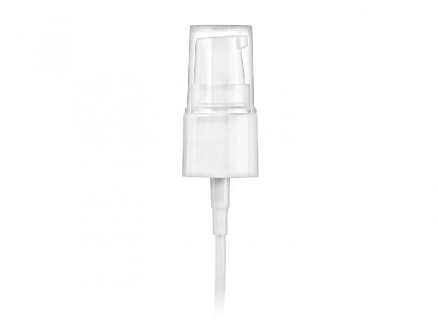 20-410 White Smooth PP Plastic Treatment Pump-5 1/4 in diptube-.130 MCL OP