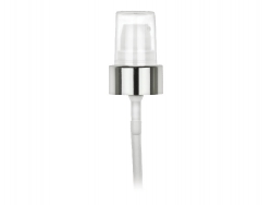 22-400 Silver Shiny Aluminum-White Treatment Pump w/ 180 mcl Output & 4 3/16 in. Diptube