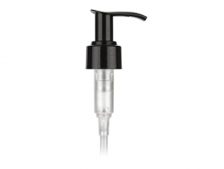 24-410 Black Smooth Plastic Lotion-Soap Pump-1.2cc OP-LU Head-8 3/4 in.DT