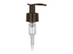 24-410 Brown Dark Smooth Plastic Lotion-Soap Pump w/ Lock Up Head, 2 cc Output & 10 1/2 n. dip tube