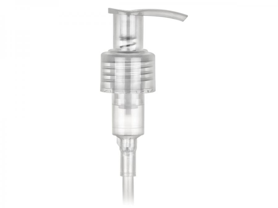 24-410 Natural Smooth PP Plastic Lotion-Soap Pump-Lock-Up Head-2 cc OP-7 7/16 in. DT