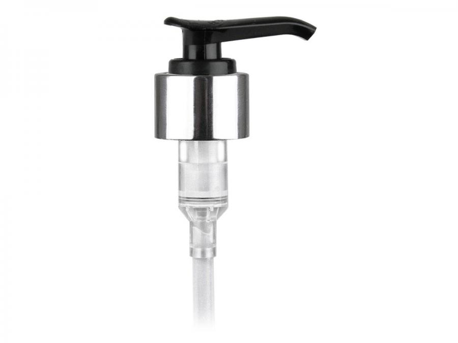 24-410 Silver Shiny Metalized-Black Lotion-LD Pump-2 cc OP-8.75 in. DT