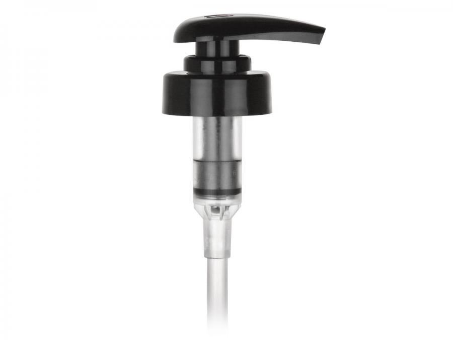 28-400 Black Smooth PP Plastic SD 200 Lotion Pump- Lock-Down Head-2 cc OP & 7 1/16 in. DT