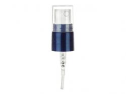 18-415 Blue Dark Pearl-White PP Plastic PAV Fine Mist Pump Sprayer w/ Clear Hood - 2 1/2 in. dip tube