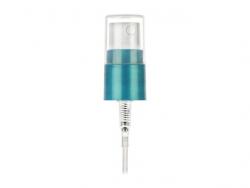 18-415 Blue Turquoise Pearl-White PP Plastic PAV Fine Mist Pump Sprayer w/ Clear Hood - 2 1/2 in. dip tube
