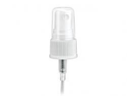 20-410 White Ribbed PP Plastic Fine Mist Pump Sprayer w/ 5 5/16 in. diptube (Stock)
