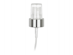 22-400 Silver Shiny Aluminum-White Fine Mist Sprayer w/ 4 5/16 in. Diptube