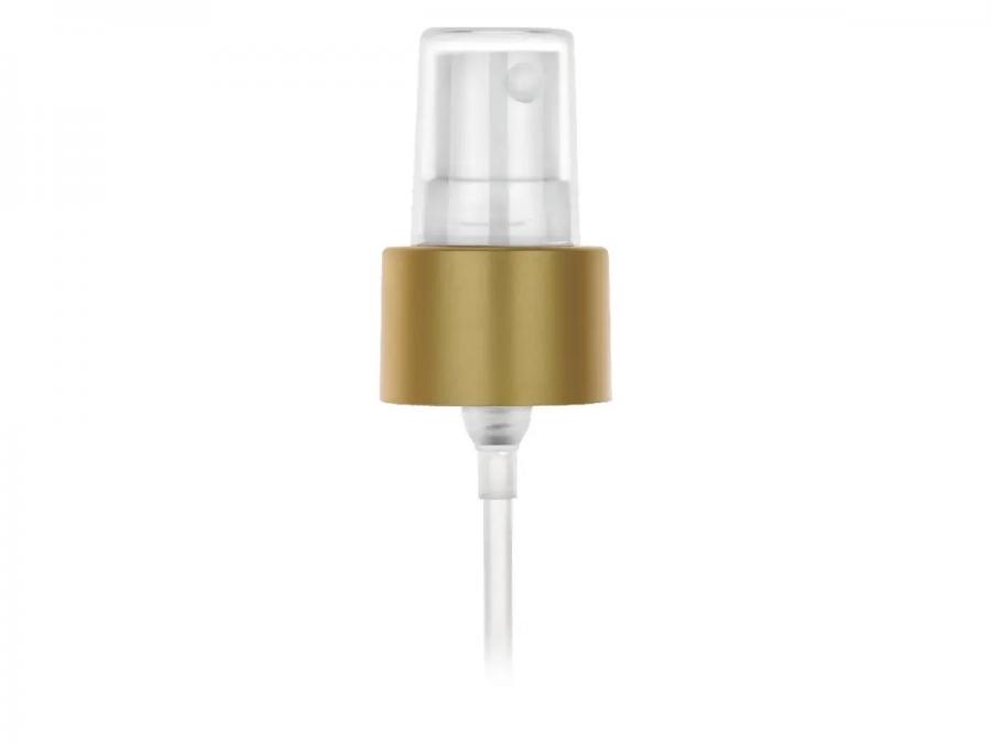 24-410 Gold Brushed Metal Shelled-White Euromist Fine Mist Sprayer-5 3/16 in. DT