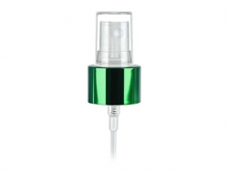 24-410 Green Shiny/Natural Fine Mist Pump Sprayer w/ 6 1/8 in dip tube