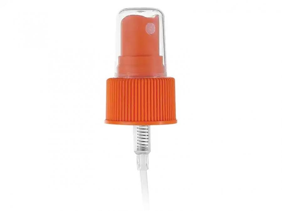 24-410 Orange Ribbed PP Plastic Fine Mist Pump Sprayer-6 1/4 in. DT