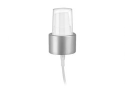 24-410 Silver Brushed-White Fine Mist Sprayer w/ 6 7/8 in dip tube (Stock)