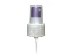 24-410 White Pearl-Purple Ribbed PP Plastic Fine Mist Pump Sprayer-5 1/2 in. DT