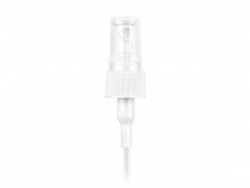 24-410 White Ribbed Plastic Regular Mist Sprayer w/ .7ml & 7 5/8 in diptube by JET
