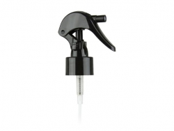 24-410 Black Smooth Plastic Mini Trigger Sprayer-Lock Button-.21ml OP-7 3/4" DT (Silgan)