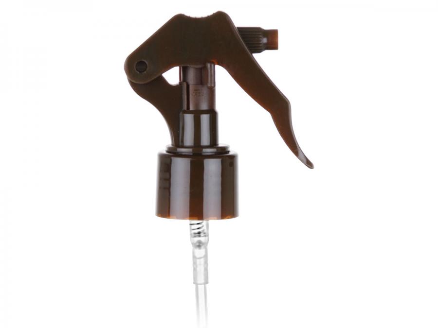 24-410 Brown Smooth Mini Trigger Sprayer-5 7/16 in. DT-Ship Clip (Surplus)
