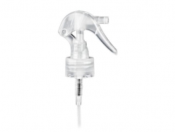 24-410 Natural PP Plastic Mini Trigger Sprayer (Stock Item) (7 3/4" diptube)