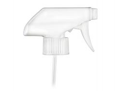 28-410 White TS-800-1 ERGO Trigger Sprayer w/ 9 7/8 in. dip tube, Spray/Stream/Off Nozzle, .9cc Output