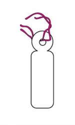 Price Tags for Jewelry w/ Burgundy Strings Extra Small (100 ct) (1/4 in x 3/4 in)